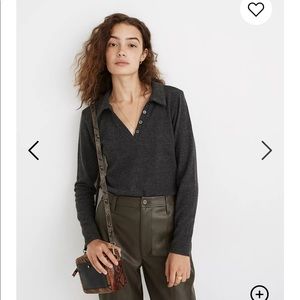 Plush Ribbed Polo Shirt